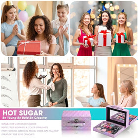 Hot Sugar Beginner Makeup Kit displayed on a vanity with accessories