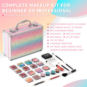 Hot Sugar Makeup Kit including brushes and lip balms