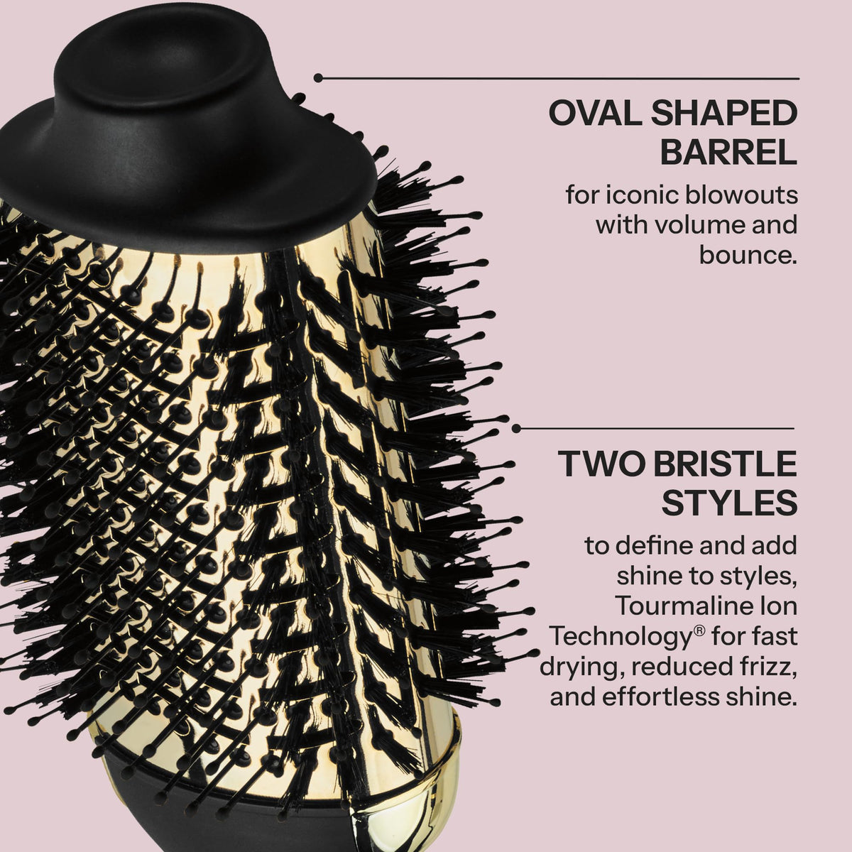 HOT TOOLS 24K Gold Blow Dryer Brush in use on hair