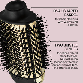 HOT TOOLS 24K Gold Blow Dryer Brush in use on hair