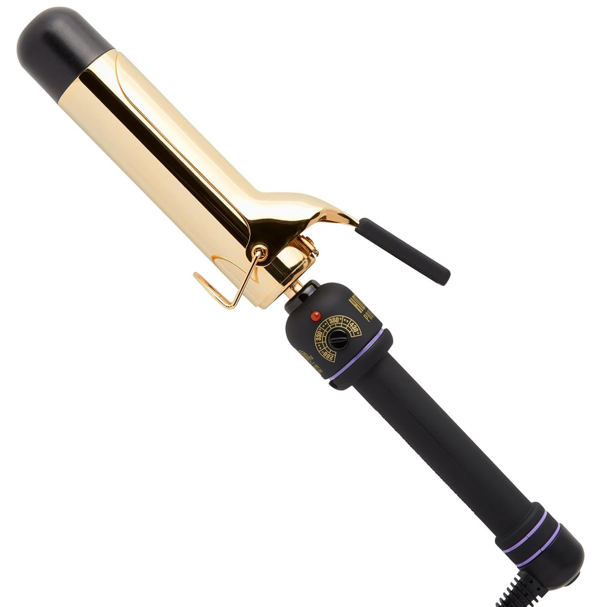 HOT TOOLS 24K Gold Curling Iron front view with 1 1/2 inch barrel