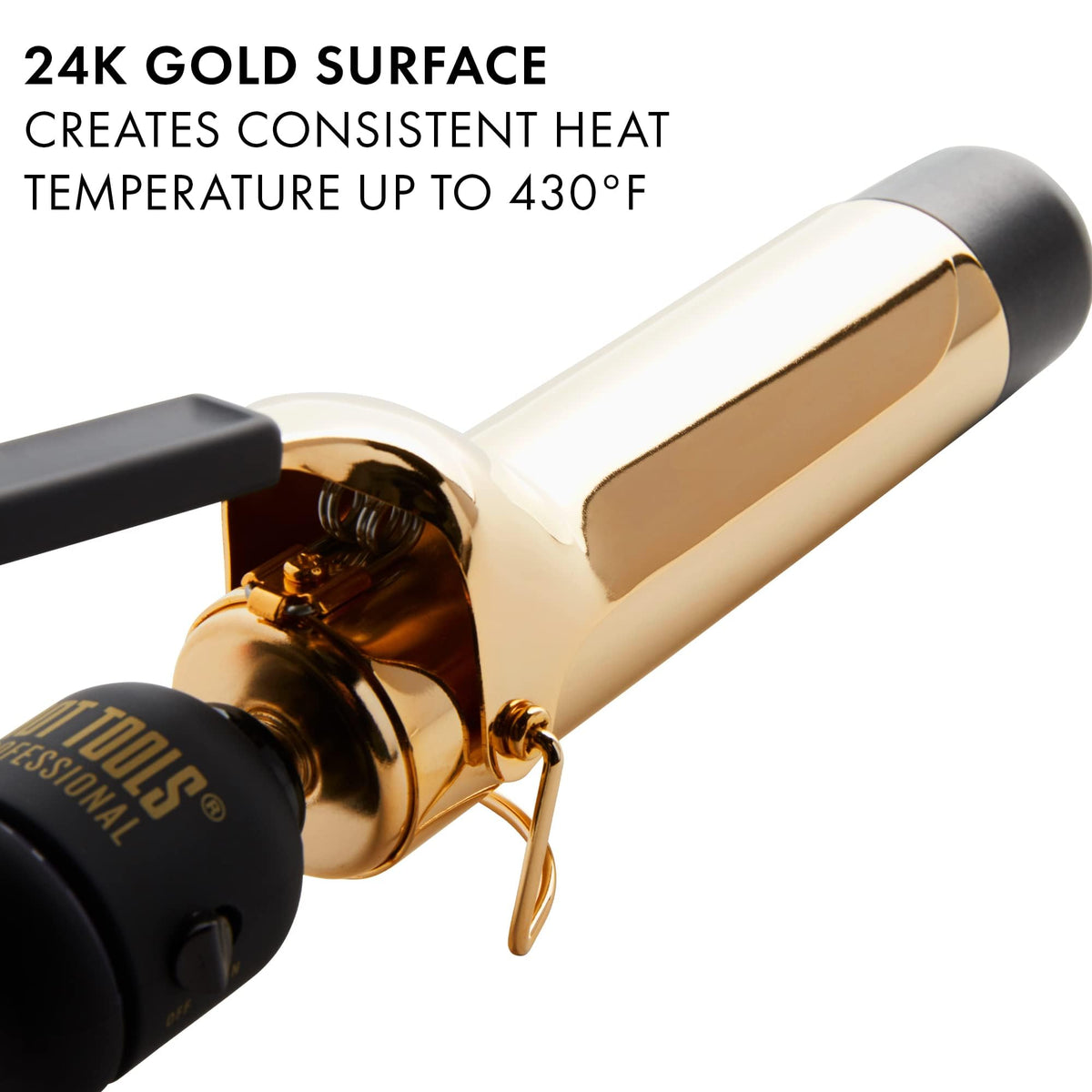 HOT TOOLS 24K Gold Curling Iron with foldaway safety stand