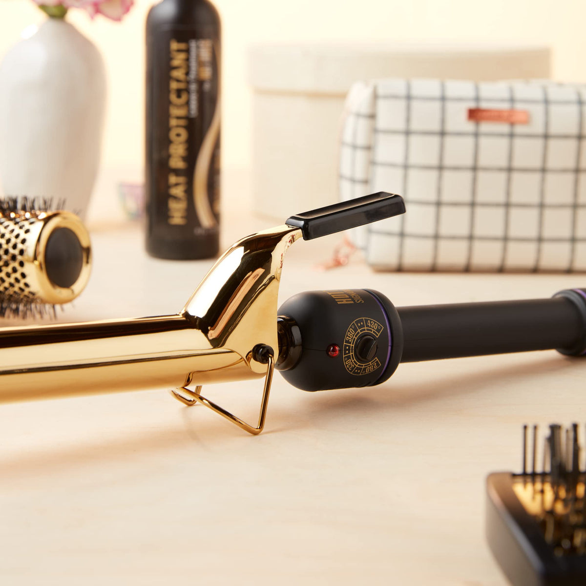 HOT TOOLS Curling Iron showing the cool tip feature