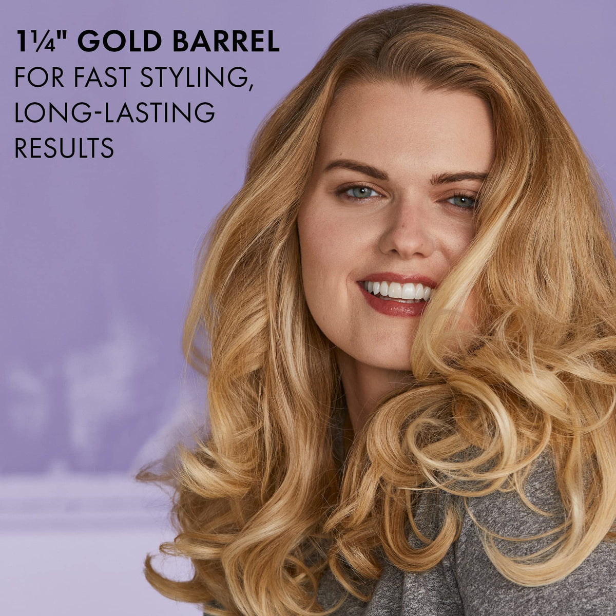 HOT TOOLS curling iron side view showing the barrel