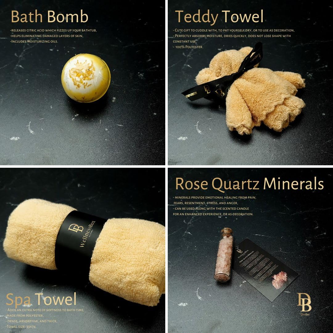 Hot water bottle and teddy hair towel from DinBer gift set