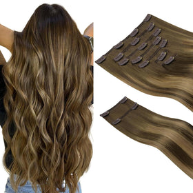 hotbanana 22-inch clip-in hair extensions in natural colour