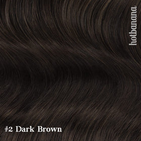 hotbanana Clip in Hair Extensions 14 inch #2 styled on model