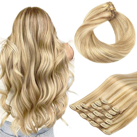 hotbanana Clip in Hair Extensions 14-inch front view
