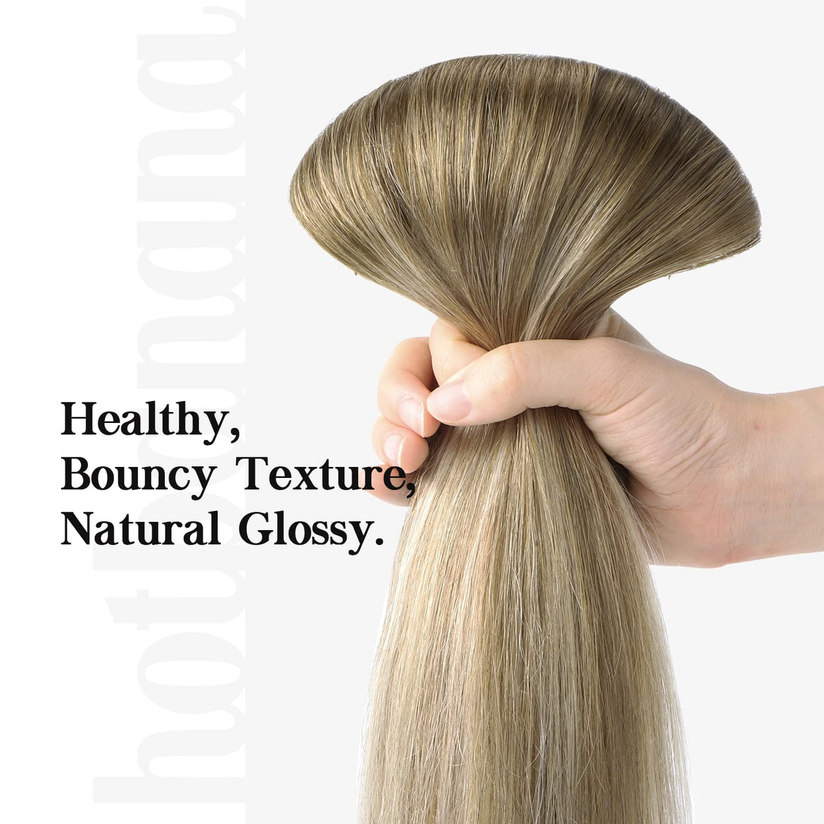 hotbanana Clip in Hair Extensions 14-inch length comparison