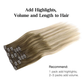 hotbanana Clip in Hair Extensions 14-inch texture detail