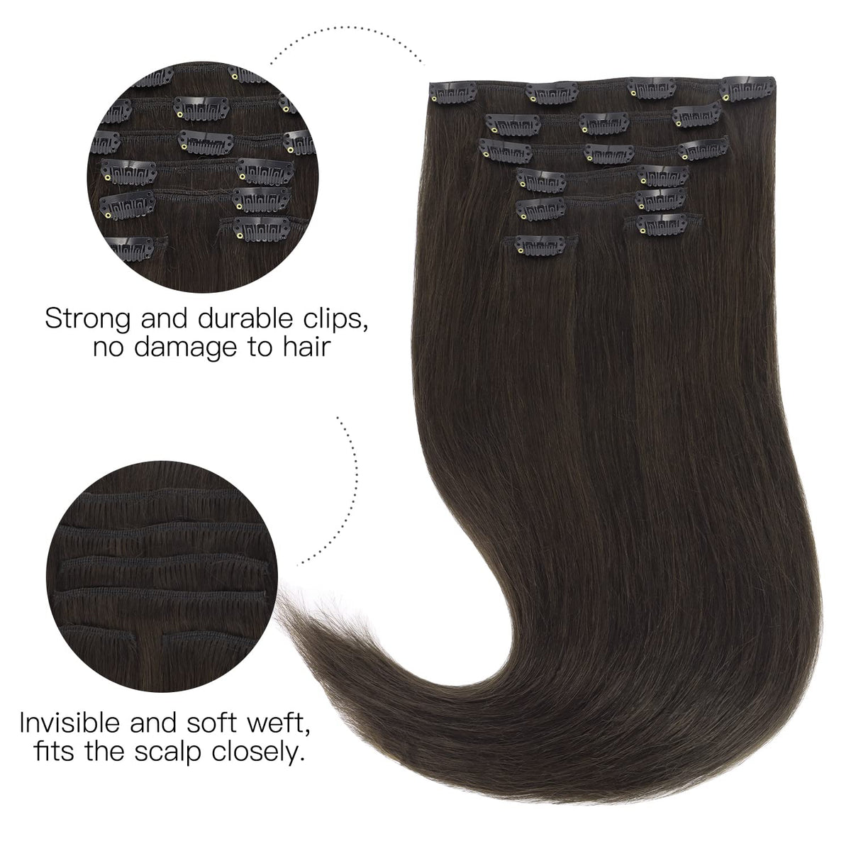 hotbanana Clip in Hair Extensions 16-inch #2 packaging
