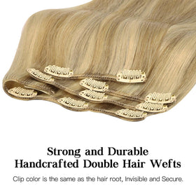 hotbanana Clip in Hair Extensions 16" #P16/22A colour variety