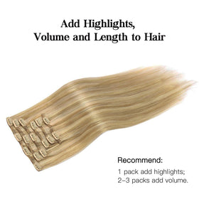 hotbanana Clip in Hair Extensions 16" #P16/22A lifestyle image