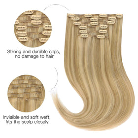 hotbanana Clip in Hair Extensions 16" #P16/22A packaging