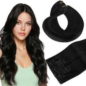 hotbanana Clip in Hair Extensions 18 inch front view