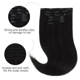 hotbanana Clip in Hair Extensions 18 inch packaging