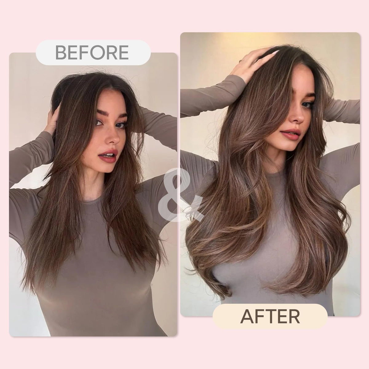 hotbanana Clip in Hair Extensions 20 Inch Ash Blonde color comparison