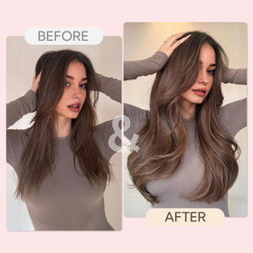hotbanana Clip in Hair Extensions 20 Inch Ash Blonde color comparison