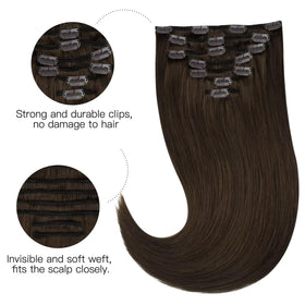 hotbanana Clip in Hair Extensions 20 inch back view
