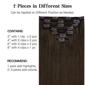 hotbanana Clip in Hair Extensions 20 inch side view
