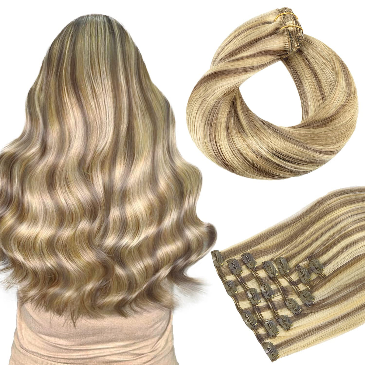 hotbanana Clip in Hair Extensions 22-inch front view