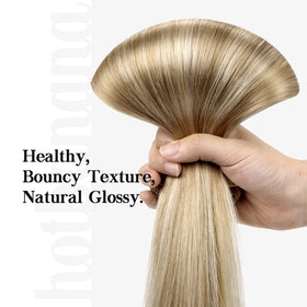 hotbanana Clip in Hair Extensions 22-inch length comparison