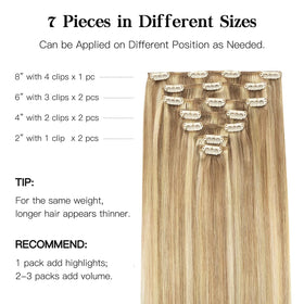 hotbanana Clip in Hair Extensions close-up of clips