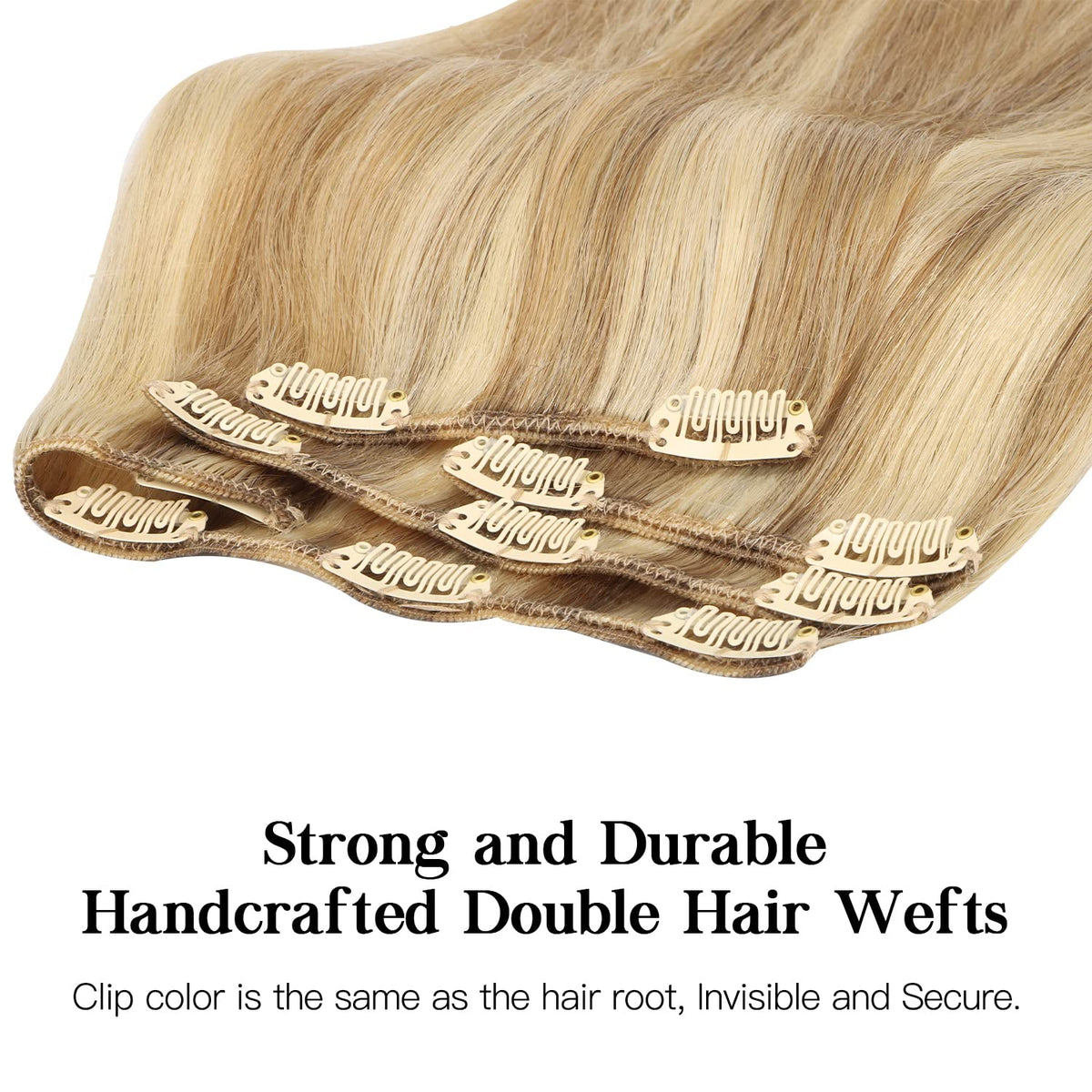 hotbanana Clip in Hair Extensions styled on a mannequin