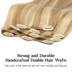 hotbanana Clip in Hair Extensions styled on a mannequin