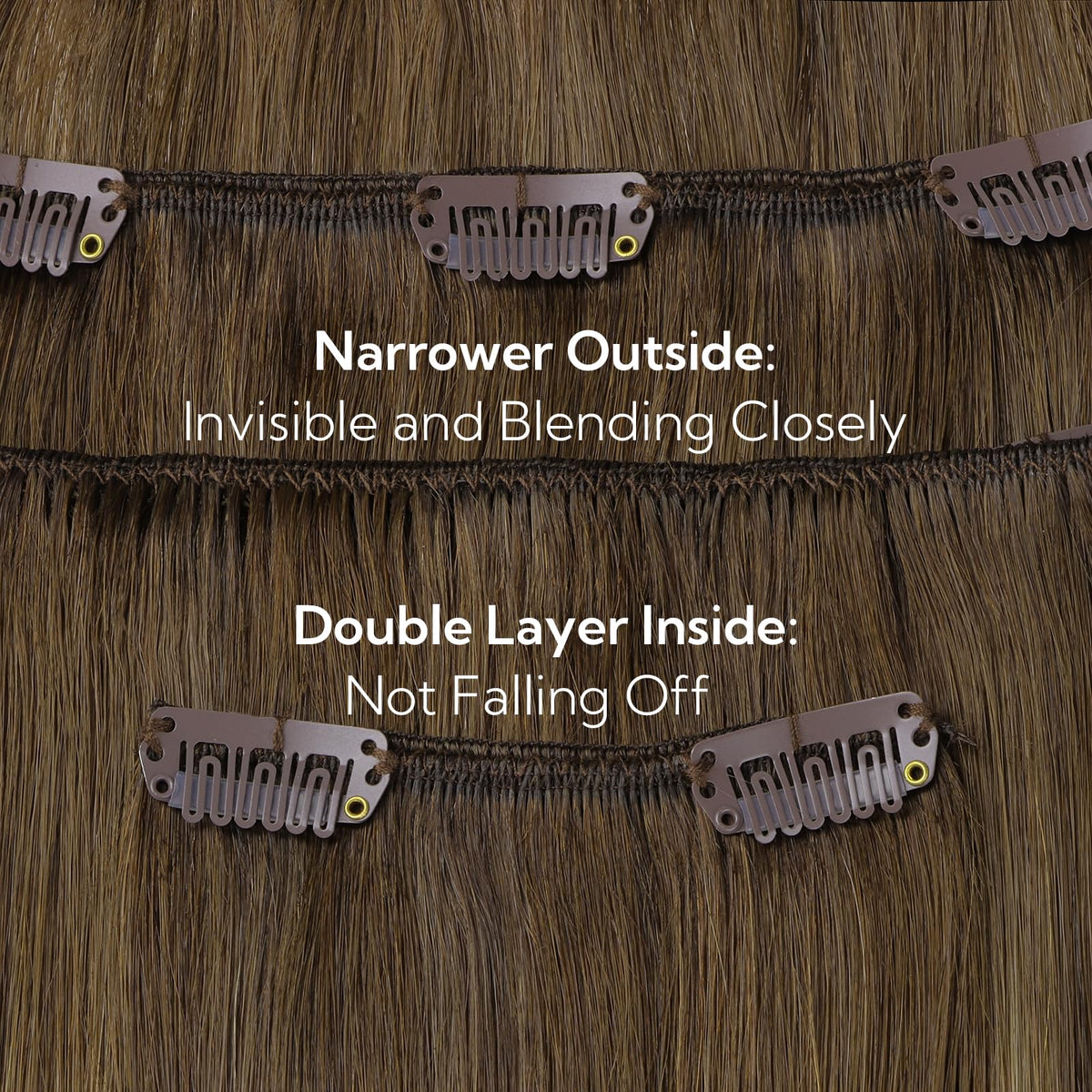 hotbanana Real Human Hair Clip in Extensions 14-inch styled hair