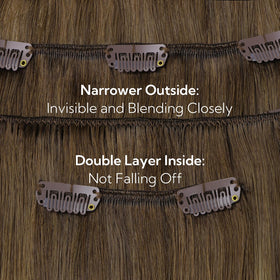 hotbanana Real Human Hair Clip in Extensions 14-inch styled hair