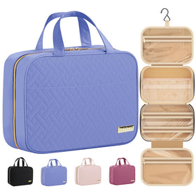 HOTOR Hanging Travel Toiletry Bag Aegean-Blue front view