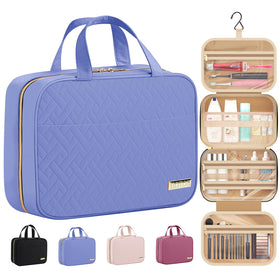 HOTOR Hanging Travel Toiletry Bag Aegean Blue front view