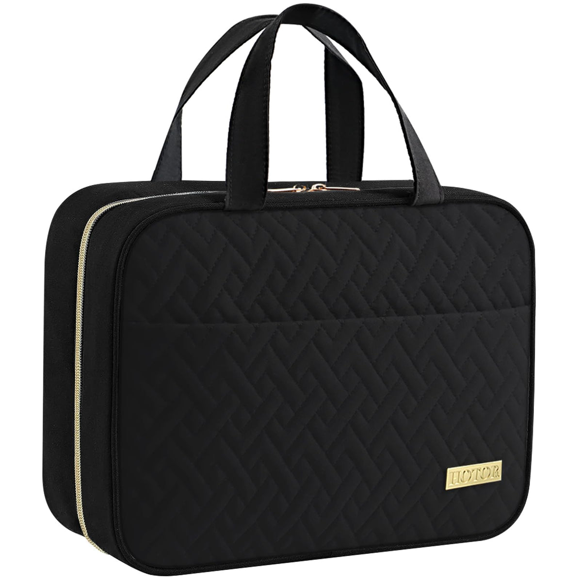 HOTOR Hanging Travel Toiletry Bag black front view