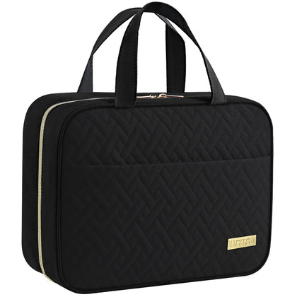 HOTOR Hanging Travel Toiletry Bag black front view