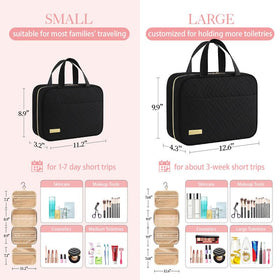 HOTOR Hanging Travel Toiletry Bag with toiletries inside