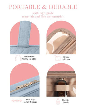 HOTOR toiletry bag folded showing compact design