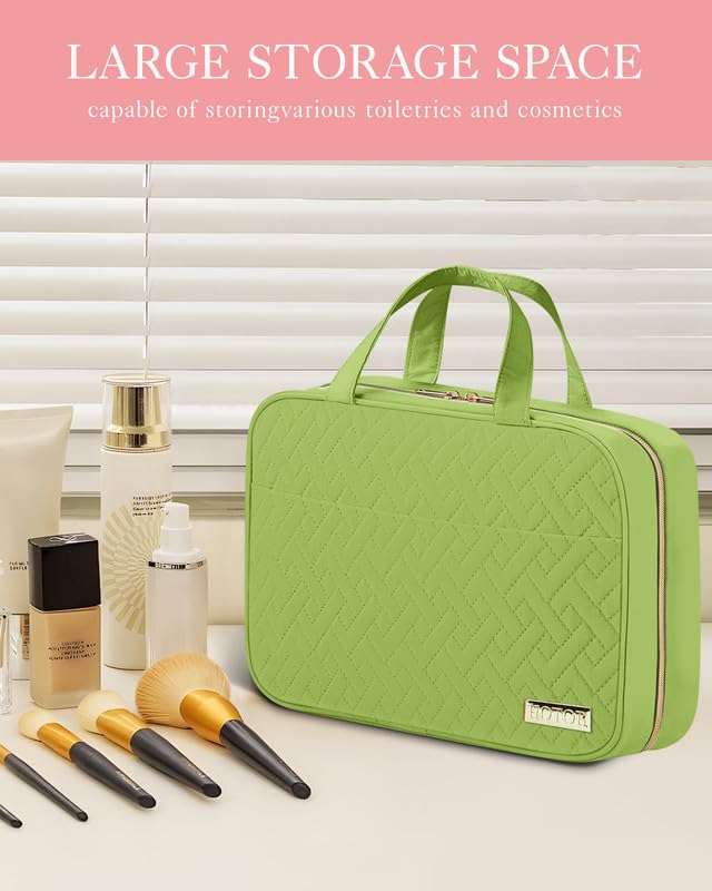 HOTOR toiletry bag opened showing multiple compartments