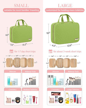 HOTOR travel toiletry bag with sturdy metal hook