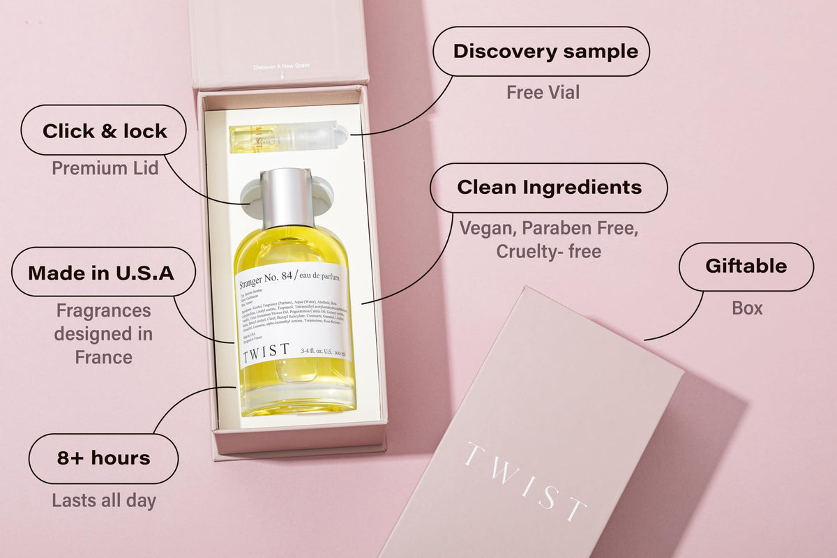 HOUSE OF TWIST Twist Stranger No. 84 Eau de Parfum bottle side view