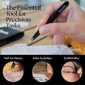 Houseify TWEEZIA tweezers set on a vanity table