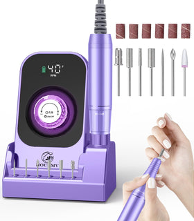 HOUSMV Portable Electric Nail Drill front view with LCD display