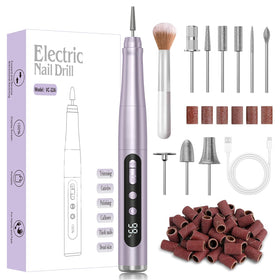 Hoxida Cordless Nail Drill front view with LCD display