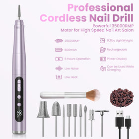 Hoxida Cordless Nail Drill in a beauty setup