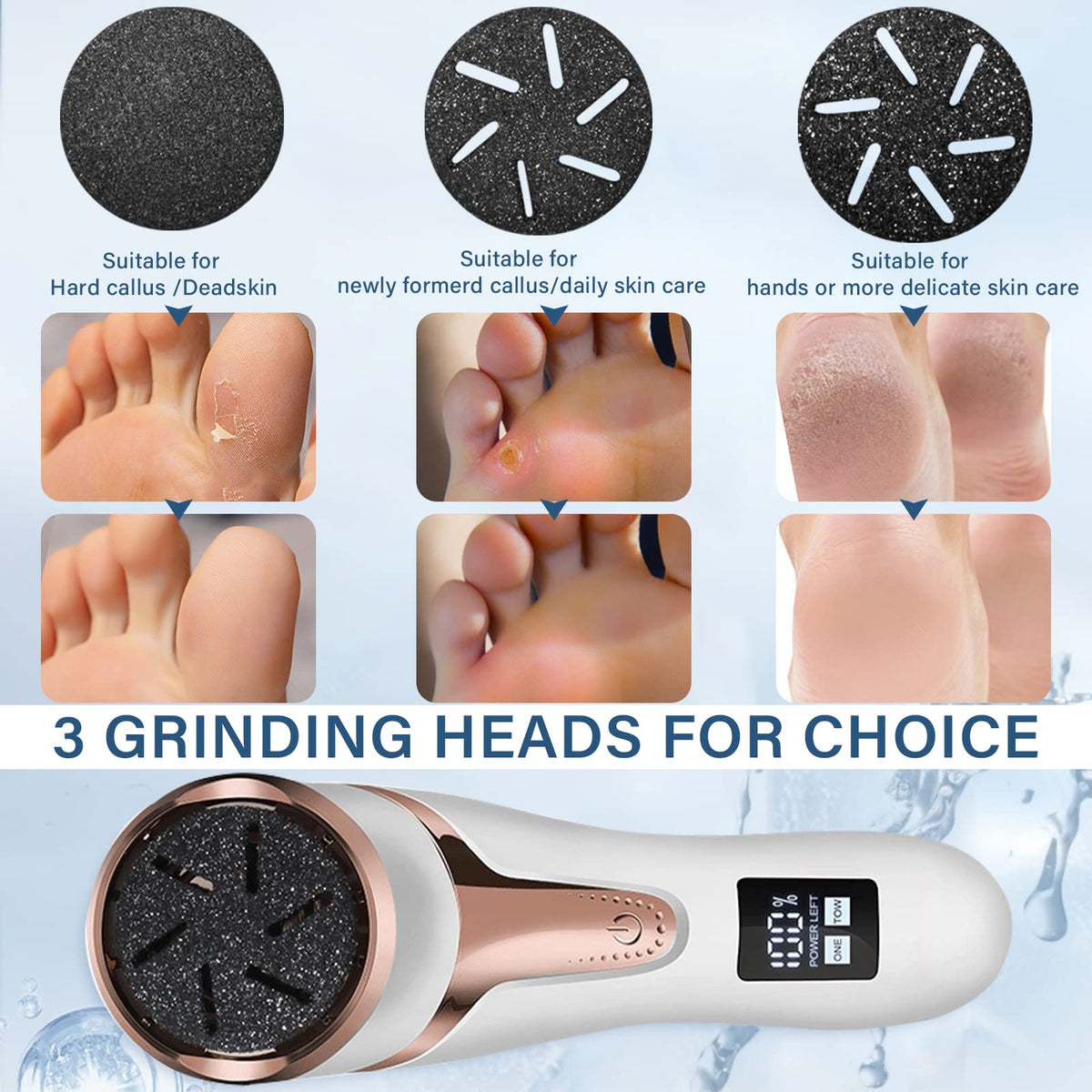 Hoxida Electric Callus Remover with waterproof feature