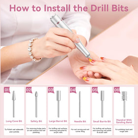 Hoxida Electric Nail Drill in compact travel case