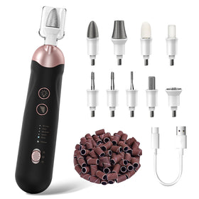 Hoxida Electric Nail File front view with drill bits