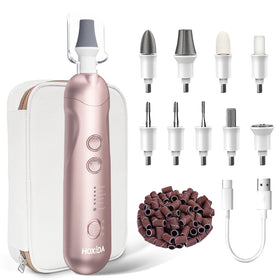 Hoxida Nail Drill Grinder front view with accessories