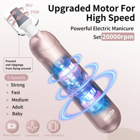 Hoxida Nail Drill Grinder in use during a manicure
