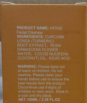 HOYGI Turmeric Face Wash ingredients overview